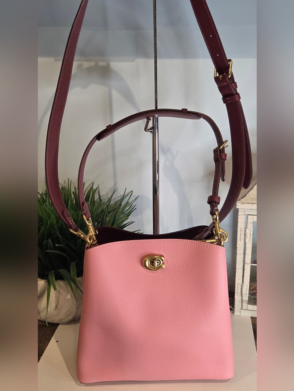 Coach Willow Pink Bucket Bag